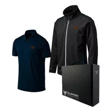 Kit Chamarra Softshell + Playera Polo + Maletin Carton Cupr