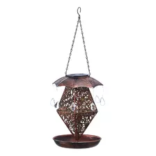 Lâmpada Solar De Ferro Hollow Masonry Umbrella Bird Feeder G