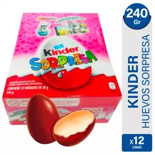 Huevo Kinder Sorpresa Para Niña Chocolate - Caja X12 Unid