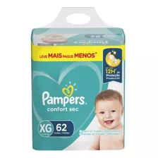 Fraldas Pampers Confort Sec Xg 62 U