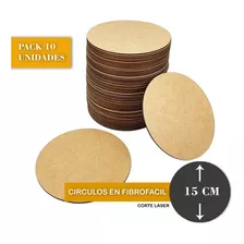 Figura Base Circulo 15cm Diam Fibrofacil -mdf Pack X10 Unid