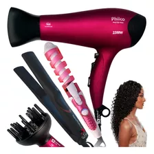 Secador De Cabelo 2100w Difusor E Modelador E Chapinha Gama