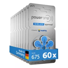 Powerone Tamaño 675 Batería De Audífono No Mercury Fabri.