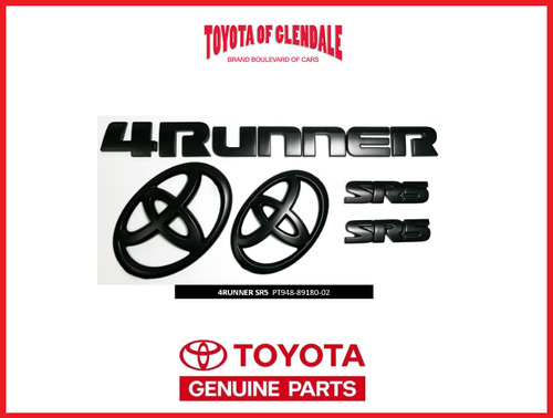 2010-2024 Toyota 4runner Sr5 Blackout Emblem Overlay Kit Ttg Foto 2