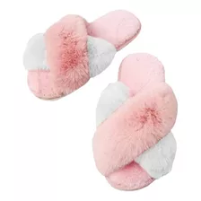 Chalas Pantuflas De Mujer Fluffy Peludas (varios Colores)