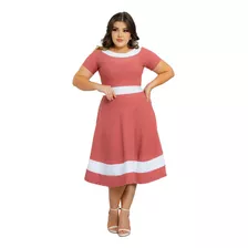 Vestido Feminino Gode Moda Evangelica Bicolor Lançamento 