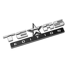 Emblema De Edición Texas 3d Plata Y Negro Compatible C...