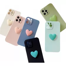 Forro Funda Para iPhone De Corazón En Alto Relieve 