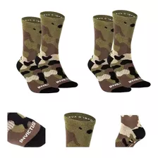 Meia Para Coturno Bota Tatico Invictus Camuflada 2 Pares