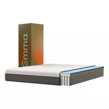 Colchón Emma Hybrid Deluxe Doble | Tecnología Que Regula Tu Temperatura | Espuma Viscoelástica Y Resortes | Comodidad Y Soporte | Colchón En Caja