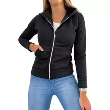 Campera Invierno Jersey Mujer Forrada En Corderito Abrigada