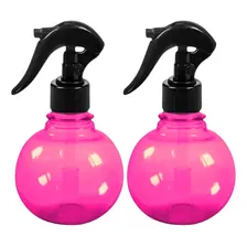 2 Pulverizador Mini Bolinha Rosa 180 Ml Borrifador