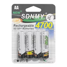 Kit 4 Pilhas Recarregáveis Aa 4700 Mah Sdnmy Para Xbox