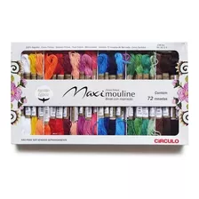 Kit 72 Meadas Bordado Maxi Mouline - Circulo Diversas Cores