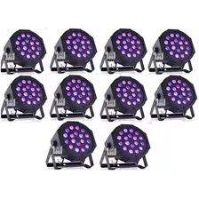 10 Canhão Uv 18 Led 3w Luz Negra Bivolt Neon Strobo Dmx