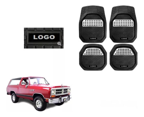 Foto de Tapetes 4pz Bandeja 3d Logo Dodge Ramcharger 1983 - 1994