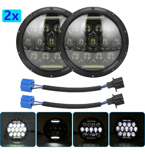 Faro Led De 7 Pulgadas Para Hummer H1 2003-2009 Foto 2