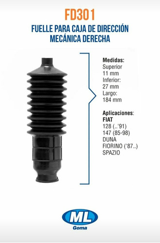 Kit 2 Guardapolvos Axial Fiat 128 147 Duna Uno Fiorino Fd300 Foto 3