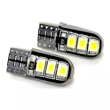 100 Unidades Lampada T10 Led 6 Smd Cambus 2835 Silicone 12v 