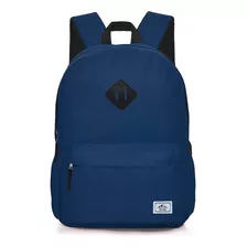 Mochila Switz Básica Trabalho Escola Passeio Academia Lazer Cor Azul-marinho Desenho Do Tecido Liso