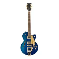 Guitarra Eléctrica Gretsch Electromatic G5655tg Center Block Jr De Arce Azure Metallic Brillante Con Diapasón De Laurel