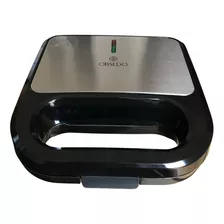 Sanduicheira Eletrica Inox Grill Antiaderente 2 X 1 Obsedo Cor Preto 220v