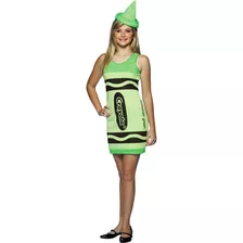 Disfraz Para Adolescente Crayola Verde Talla Xl (13-16)