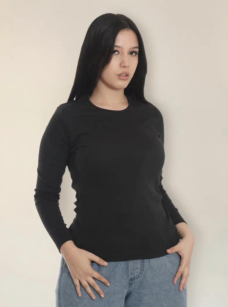 Camiseta Dama Mujer Algodon Invierno Manga Larga