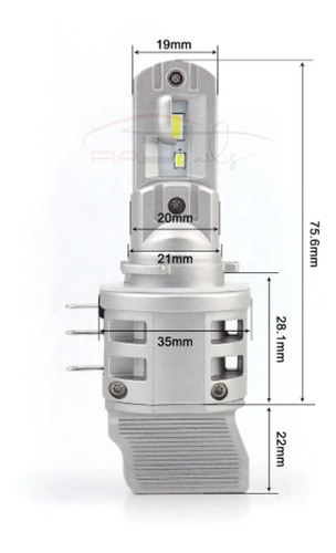 Foco Led H15 Golf ,amarok, Neon , Passat Audi 12000 Lumens Foto 5