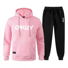 Conjunto Kit Moletom + Calça De Frio Casaco Oakley Promoção 