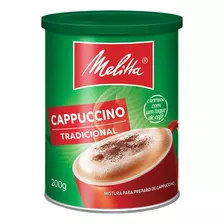 Café Instantâneo Cappuccino Melitta Solúvel Tradicional Sem Glúten Lata 200 G