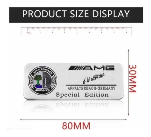 Emblema Amg Special Edition - Mercedes Benz - Genuino Foto 2