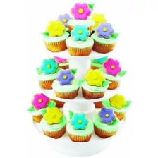 Bandeja Con Niveles Para Servir Cupcakes Y Postres Blanco