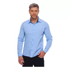 Camisa Social Masculina Manga Longa Slim Executivo Premium