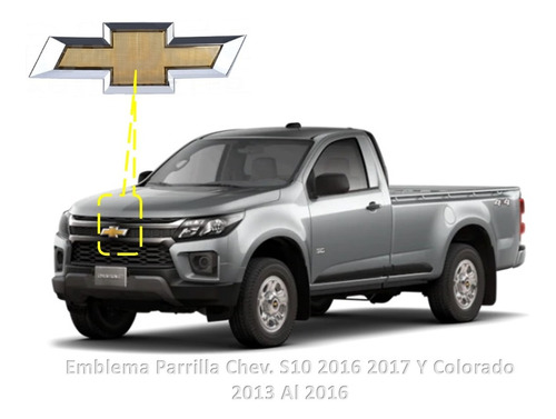 Emblema Parrilla Chev. S10 2016 2017 Y Colorado 2013 Al 2016 Foto 2