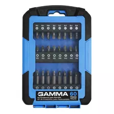 Kit Gamma G19526 Ponteiras Para Parafusadeira Com 60 Peças 