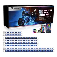 Xprite Kits De Luz Led Bluetooth Rgb Para Motocicleta, Con C