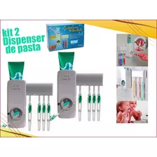 Suporte Pasta De Dente Automático E Escova Kit 2 Dispenser