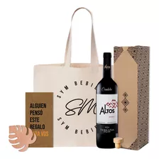 Kit Combo Vino Altos Del Plata Malbec Grabado