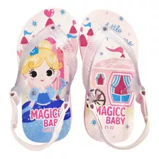 Chinelo Menina Bebê Com Tira Confort Princesinha Magicc Baby