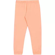 Calça Legging Sempre Kids Na Cor Laranja Neon Com Glitter.