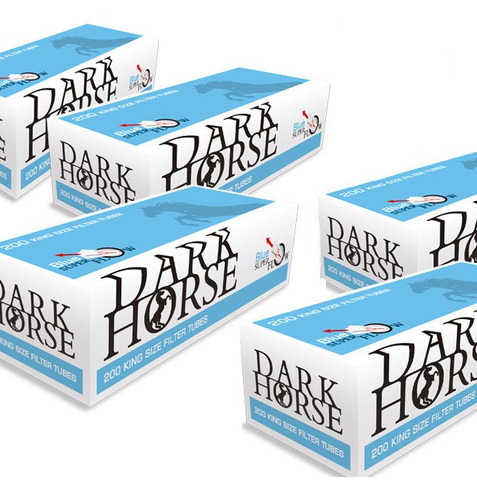 Dark Horse Blue Tubos Papel Liar Con Filtro Listos Rellenar