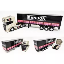 Miniatura Caminhão Scania R730 + Carreta Lona Exclusiva