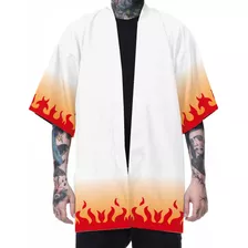 Capa Kimono Demon Slayer Rengoku Kimetsu No Yaiba Cosplay