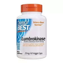 Enzimas 20 Mg Lumbrokinase, Doctor's Best 60 Vc