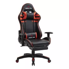 Sillas Gamer Reclinable Angulo 180 Delta Zx Color Red Color Rojo Material Del Tapizado Cuero Pu Alta Calidad