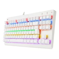 Teclado Mecânico Redragon Dark Avenger Branco Rgb Switch Red