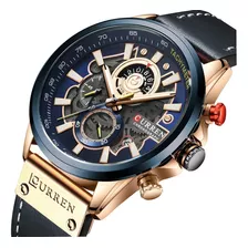 Curren Reloj Hombre Moderno Deportivo Cronógrafo Fechador .