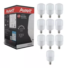 Kit 10 Lâmpadas Led Bulbo 30w Avant Branca 6500k E27 Cor Da Luz Branco-frio 100v/240v