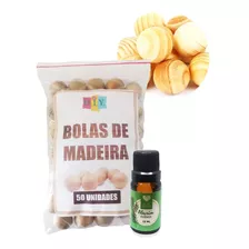 Melhor Bola De Madeira + Essência Natural Aromatizador 15ml